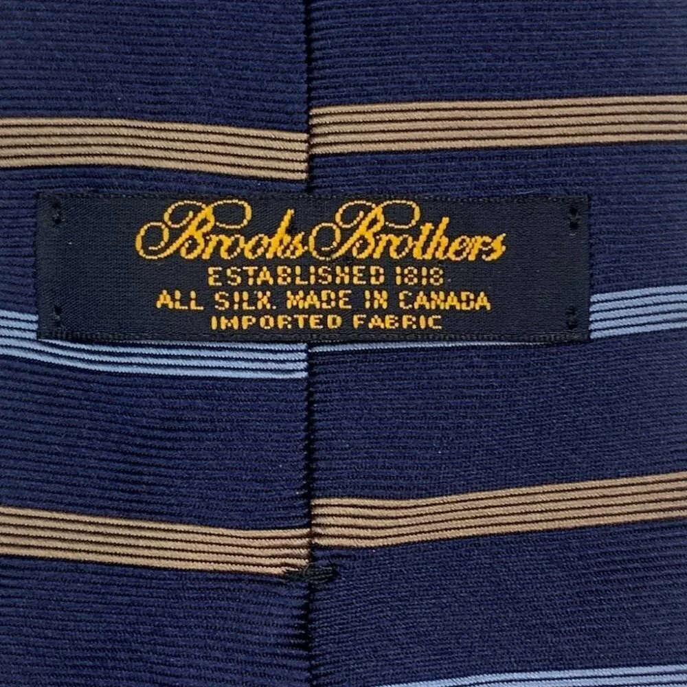 Brooks Brothers Striped 100% Silk Tie